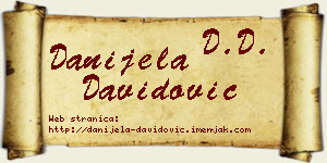 Danijela Davidović vizit kartica